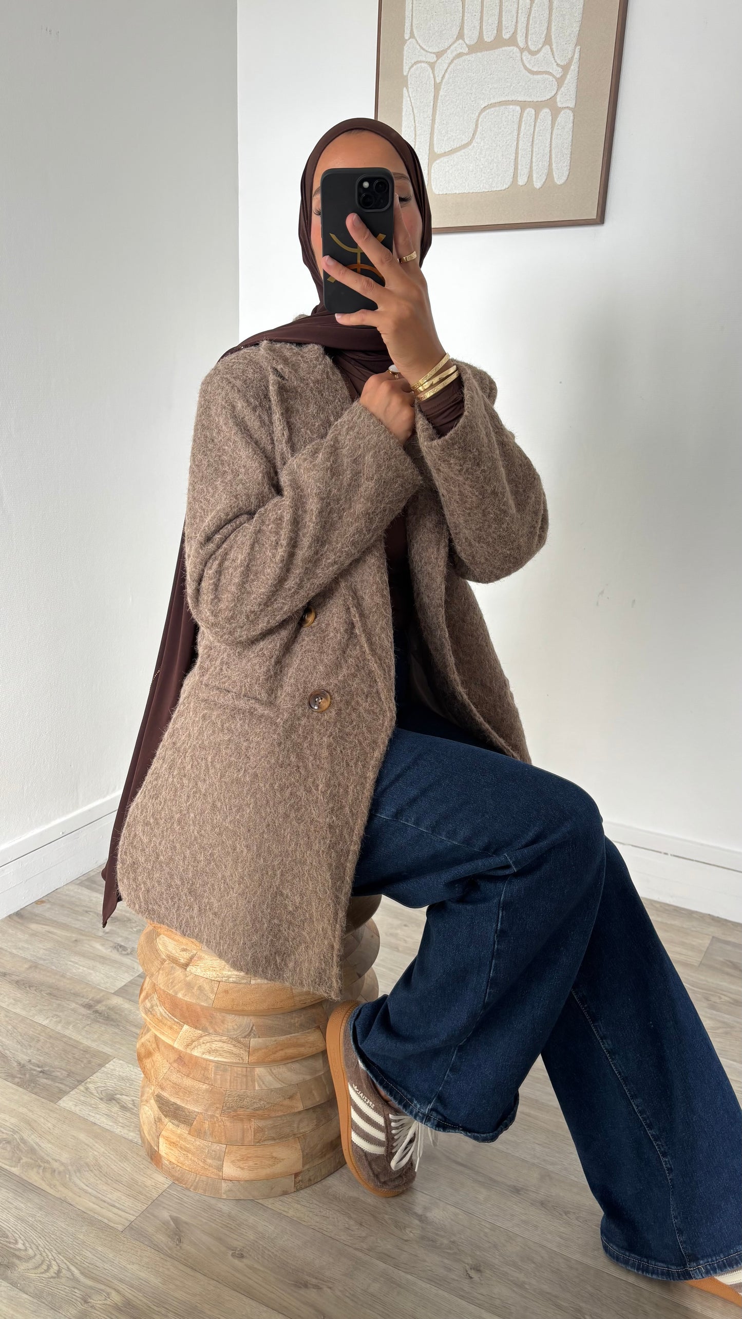 Blazer en laine bouillie