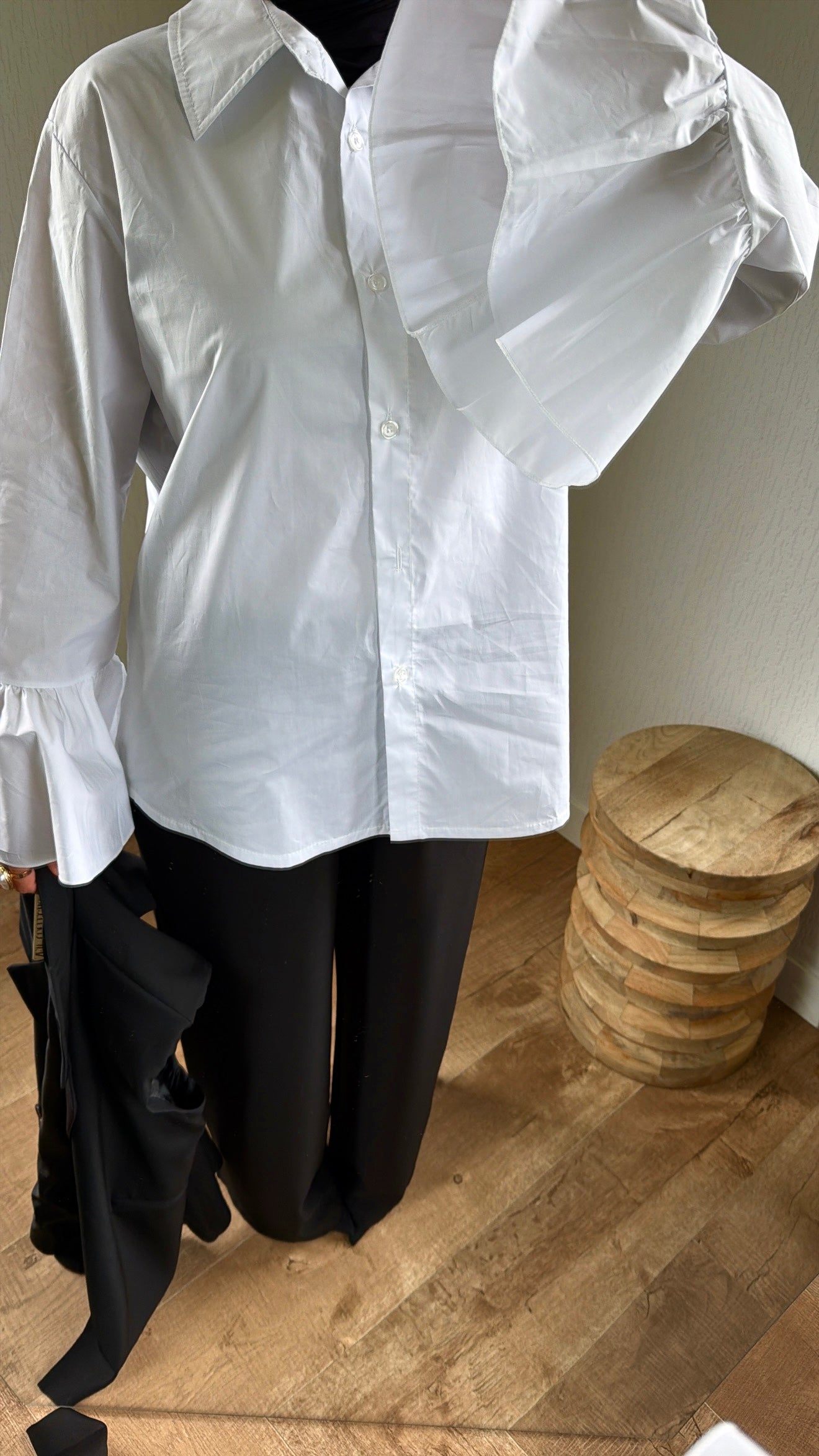 Chemise manches fleurs