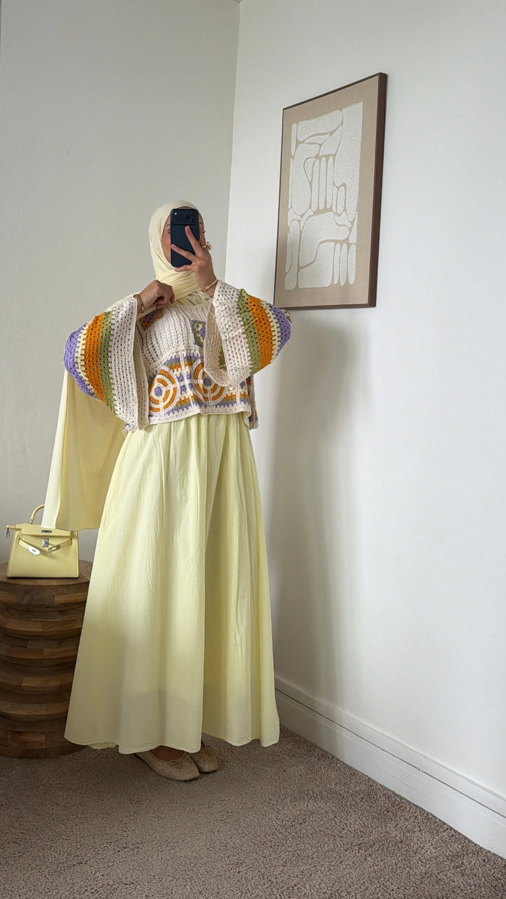 Pull en crochet manches évasée
