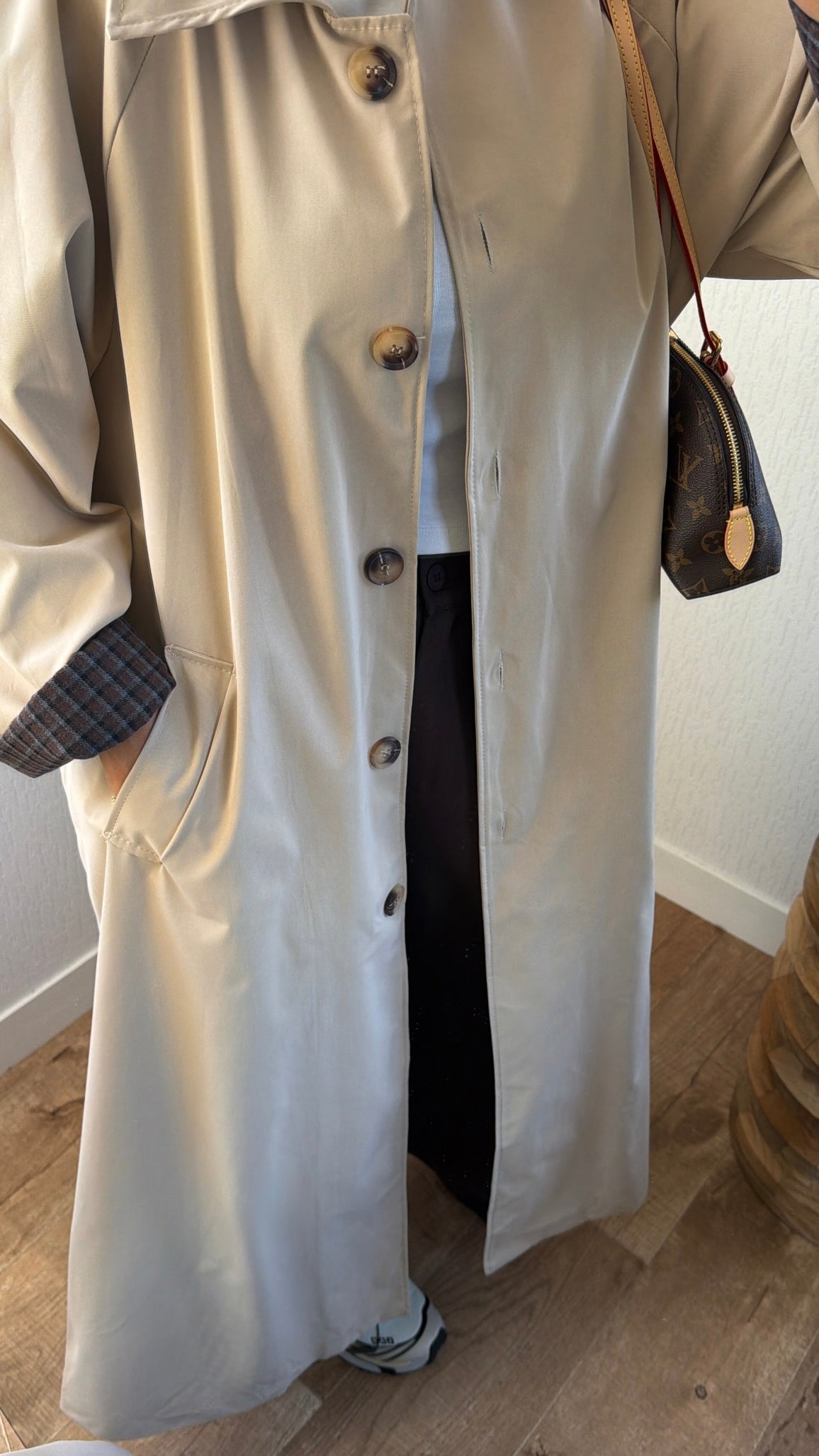 Manteau poignets retournables