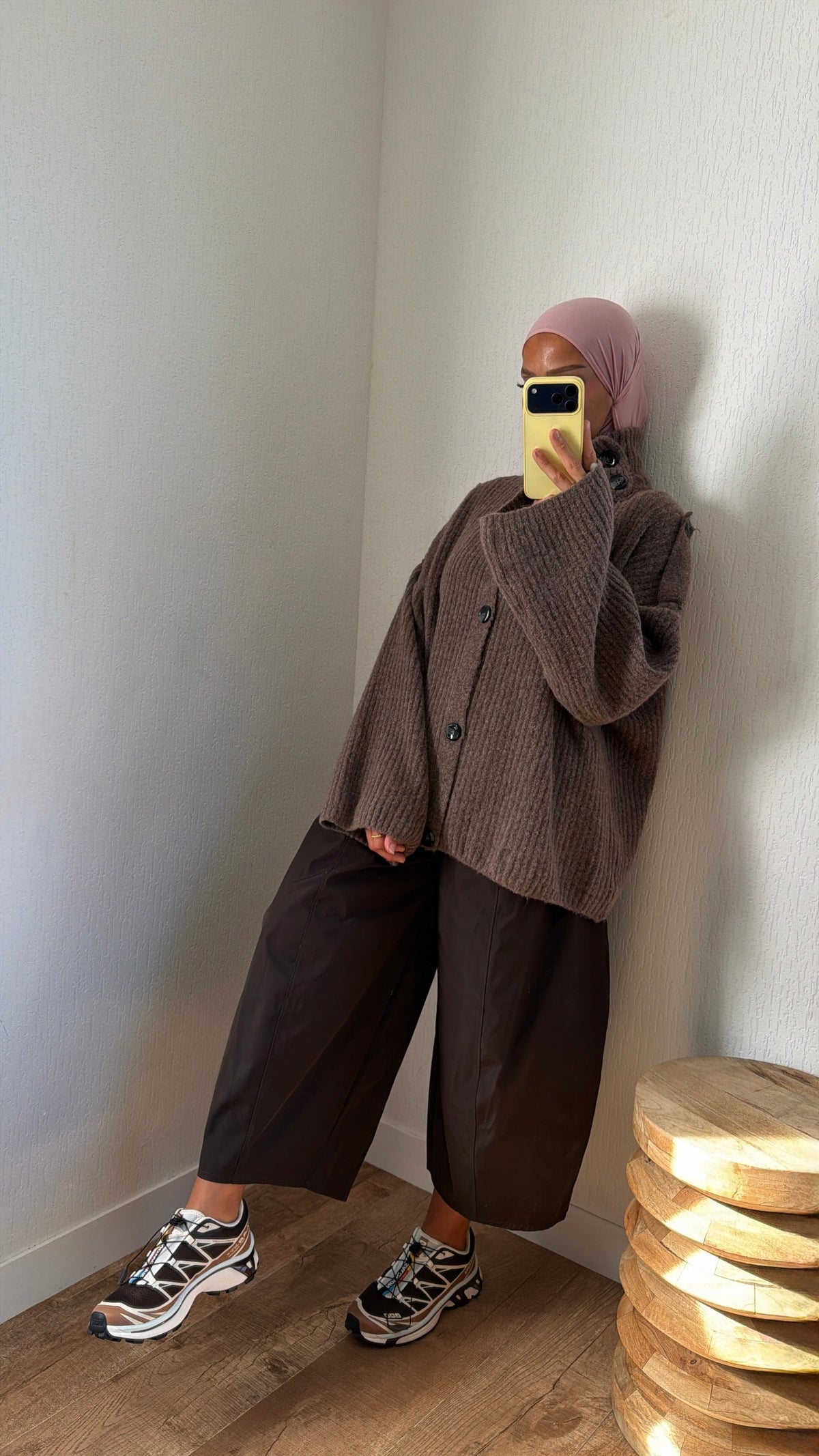 Pantacourt oversize effet imper