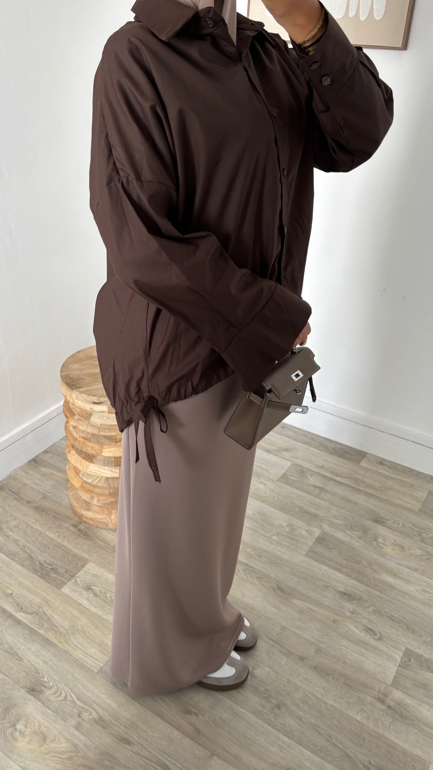 Chemise oversize avec dos plus long