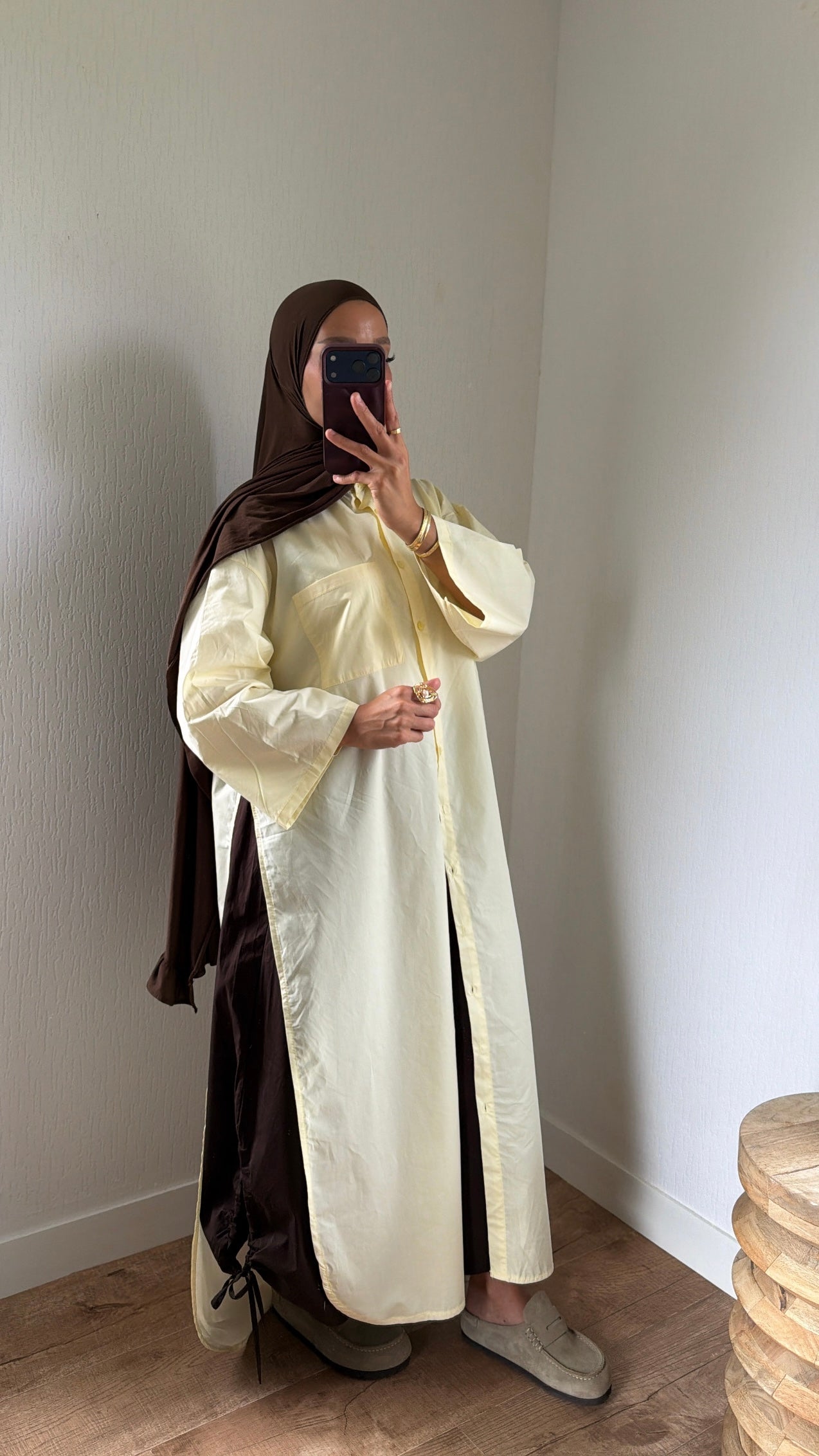 Chemise longue fentes