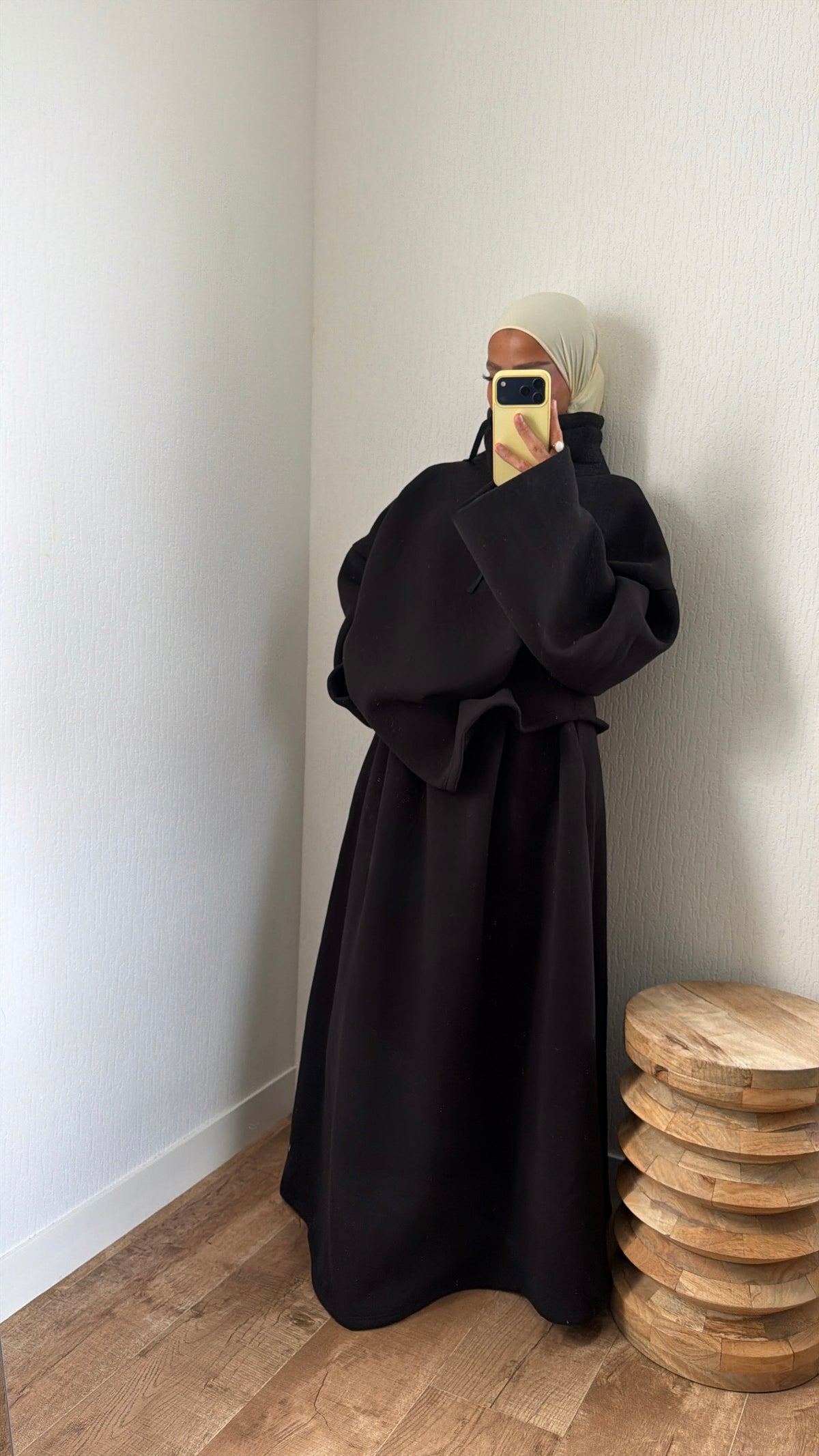 Ensemble jupe molletonné à poches