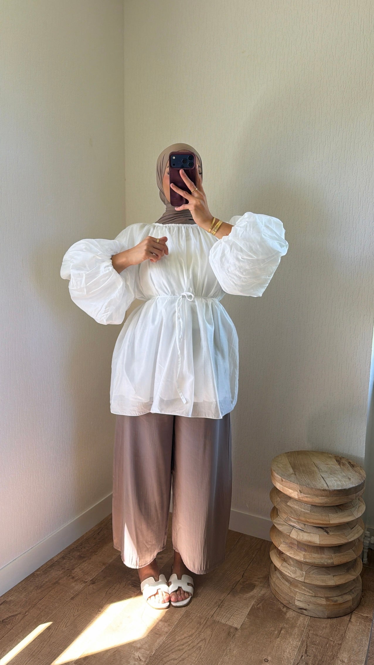 Pantalon fluide fermeture [élastique au dos]