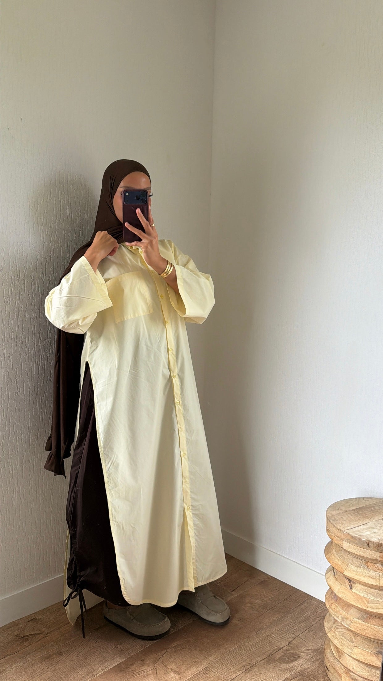 Chemise longue fentes