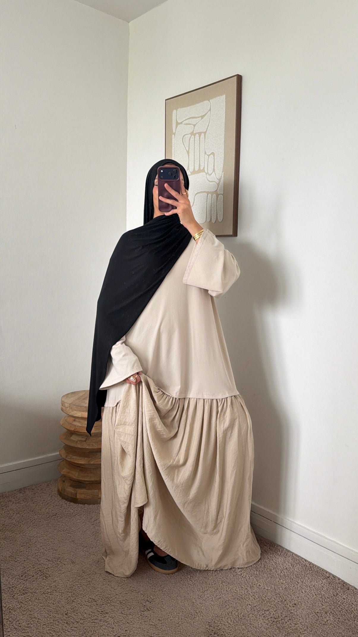 Robe basic bi matière