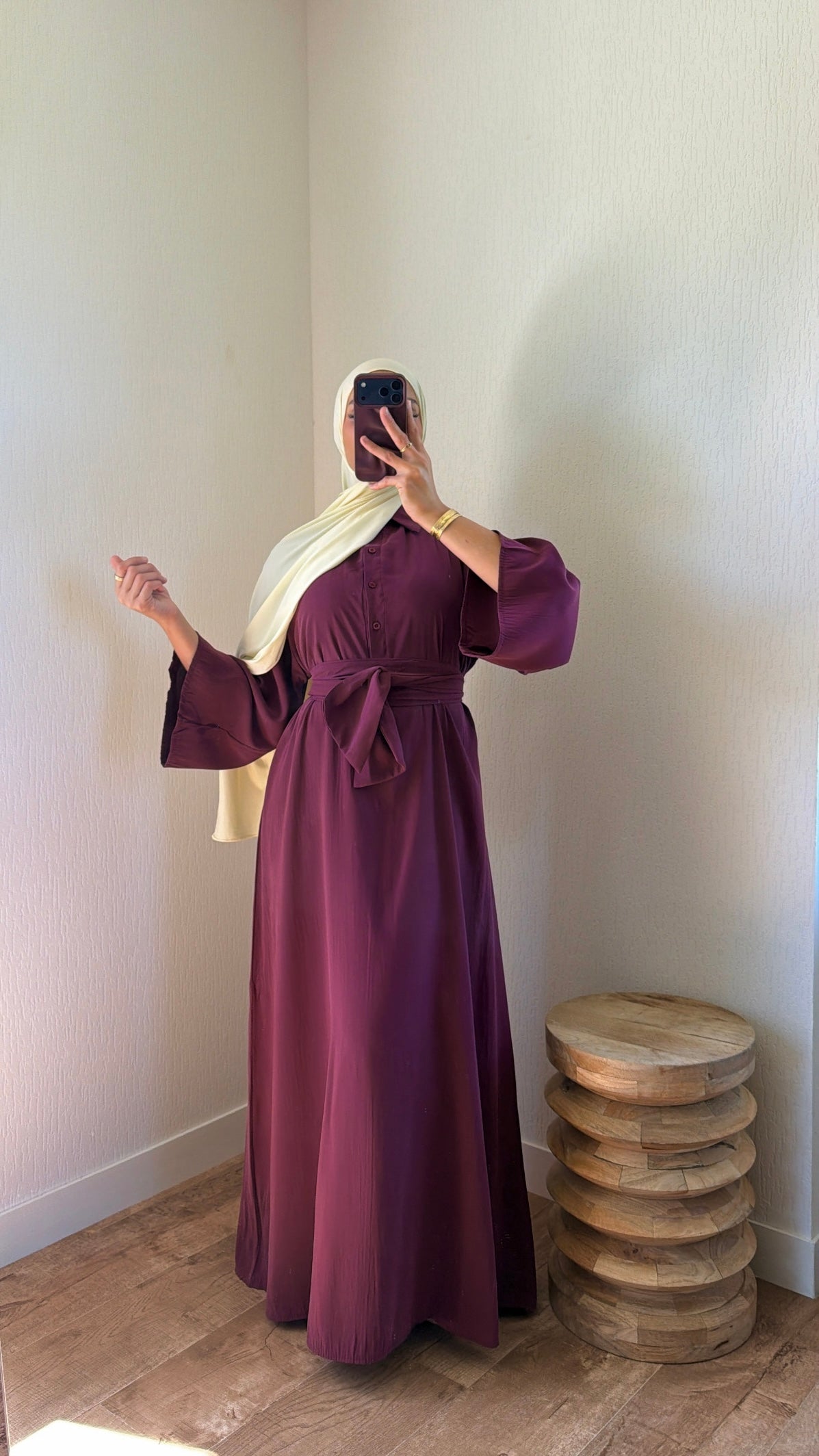 Robe chemise avec ceinture
