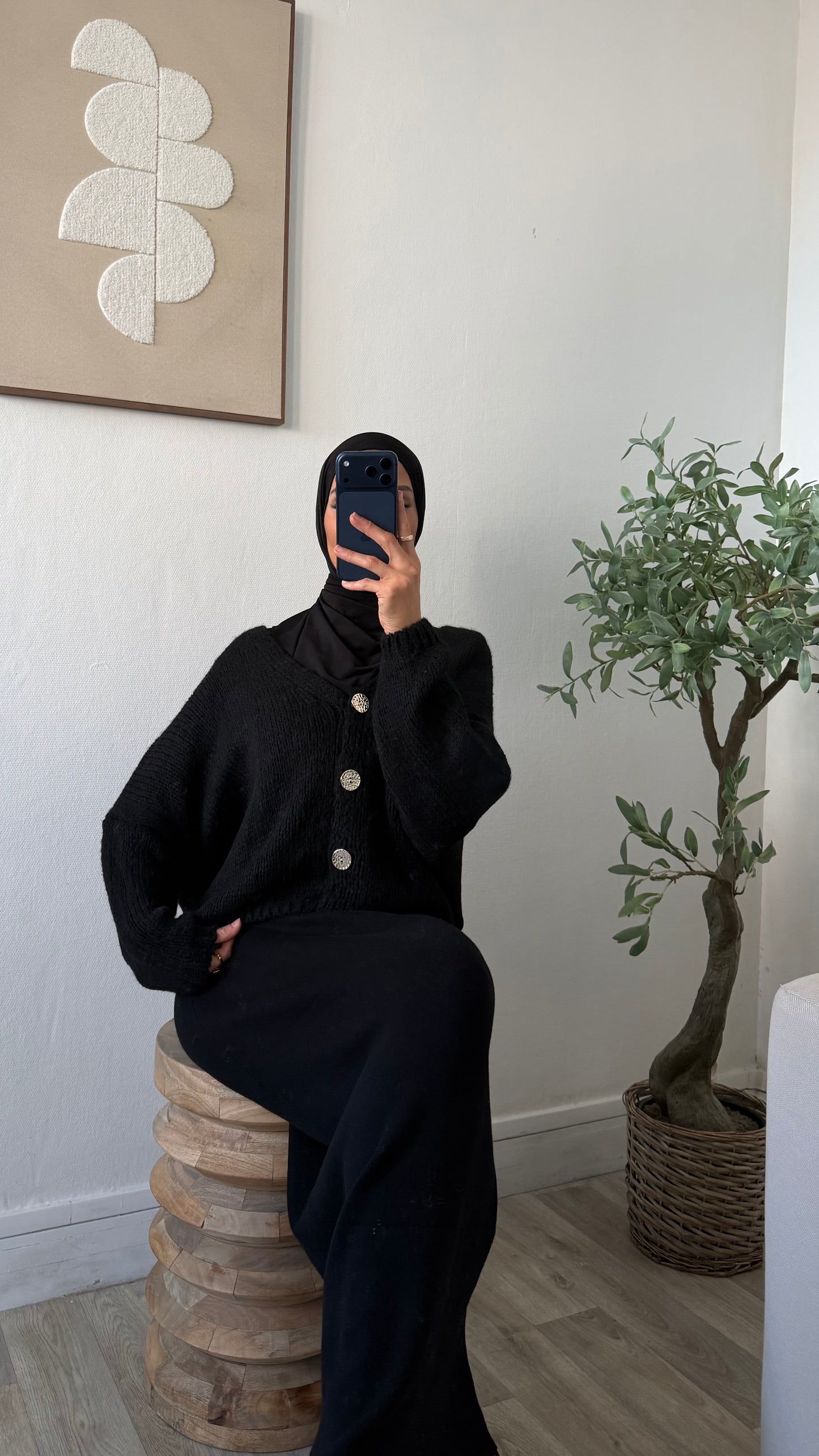 Gilet à bouton dorée