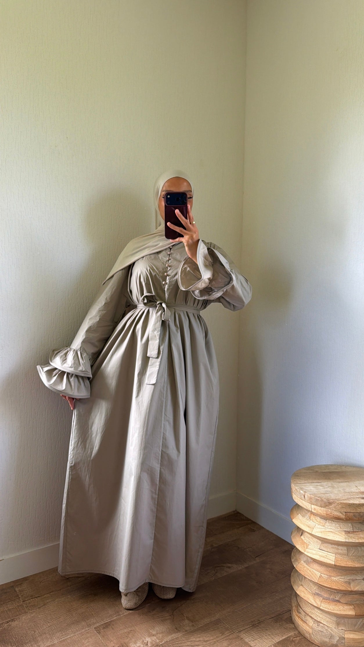 Robe manches fleurs + ceinture