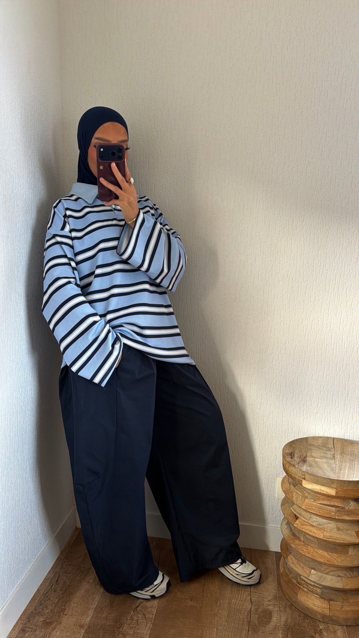 Polo rayée bleu