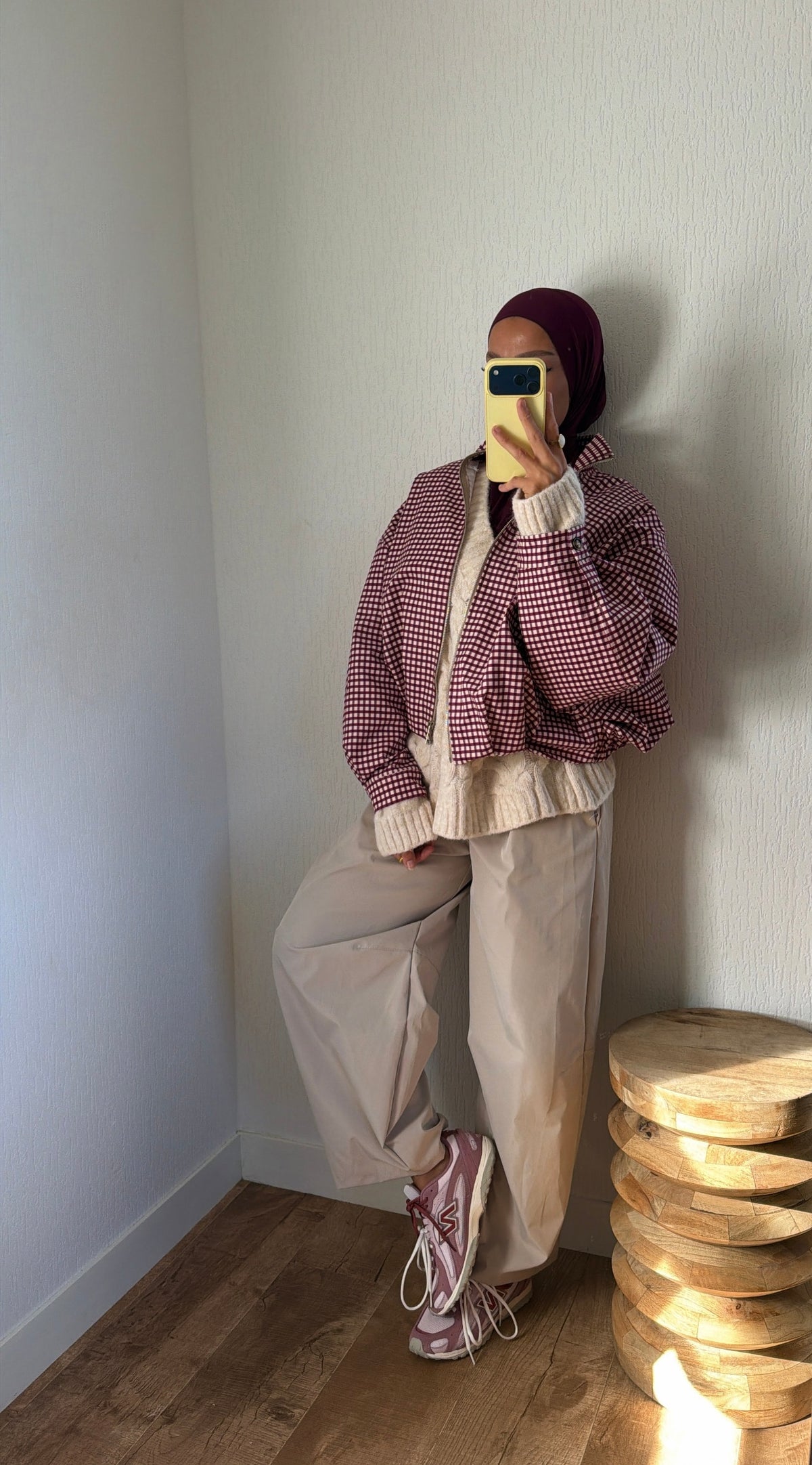 Bomber à carreaux