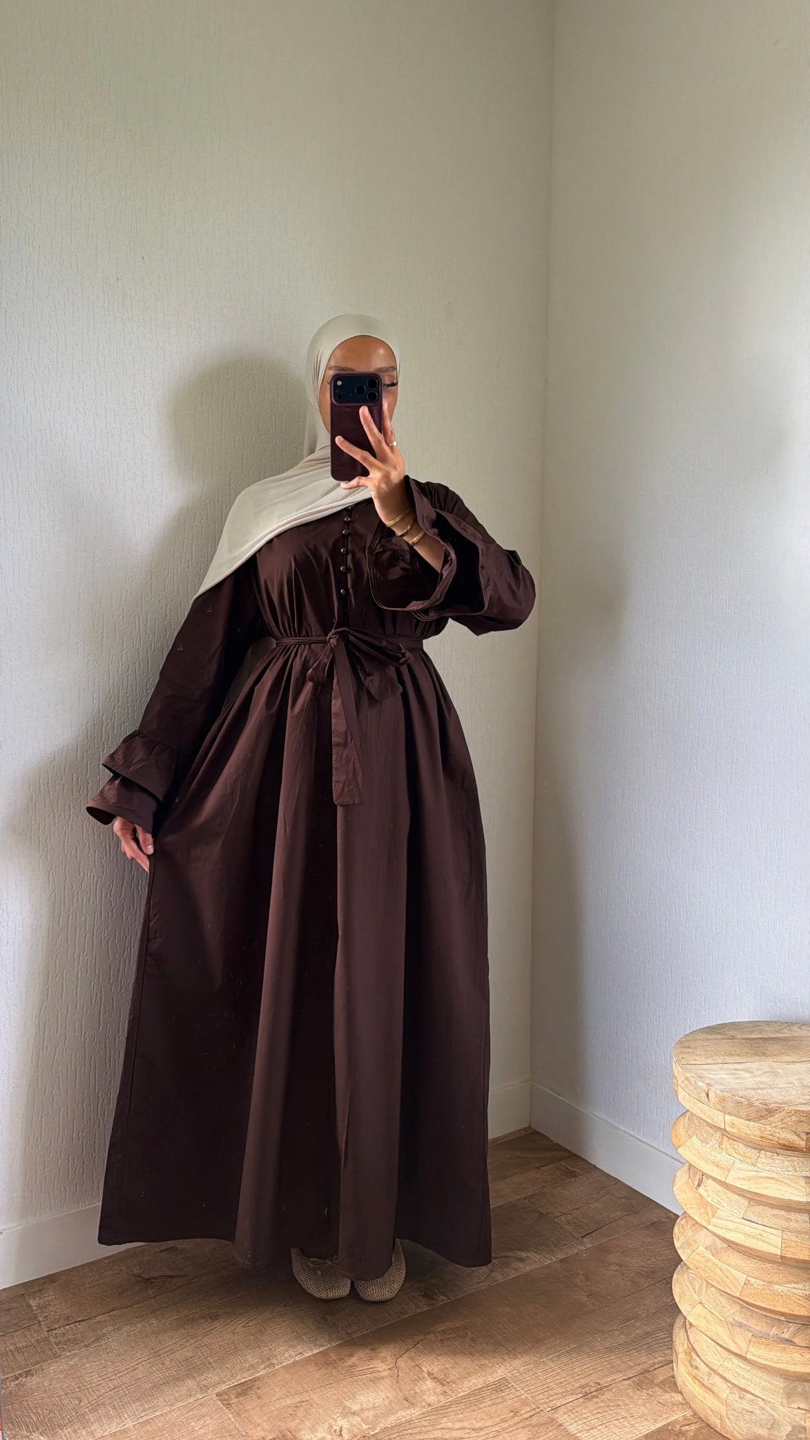 Robe manches fleurs + ceinture