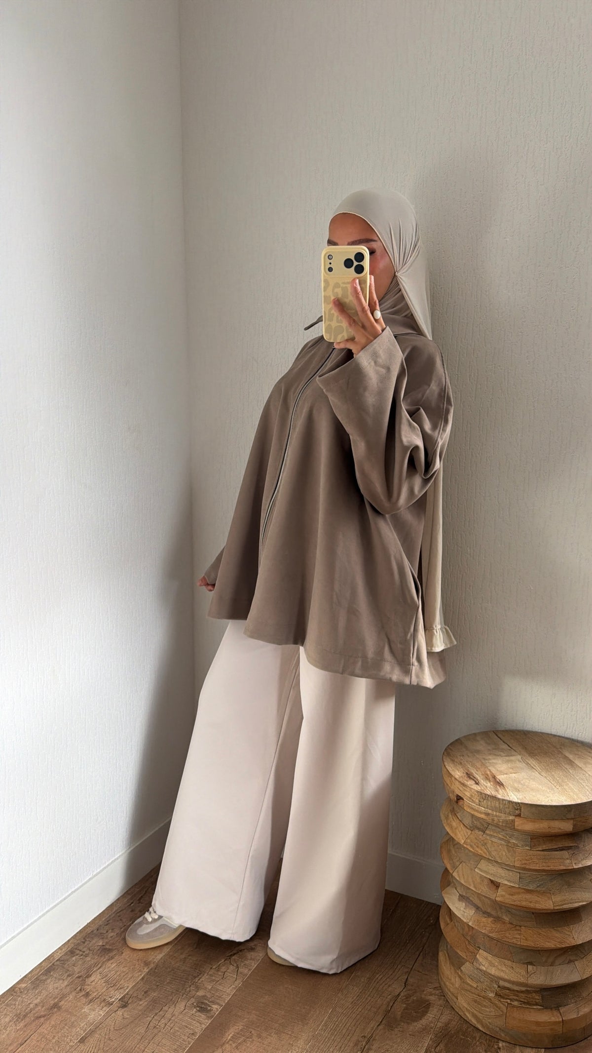 Veste à zip évasé