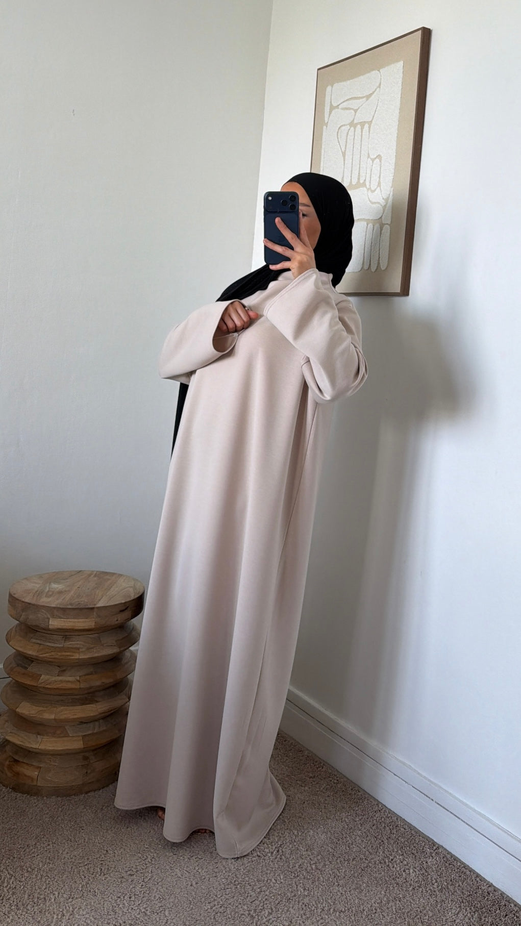 Abaya col montant