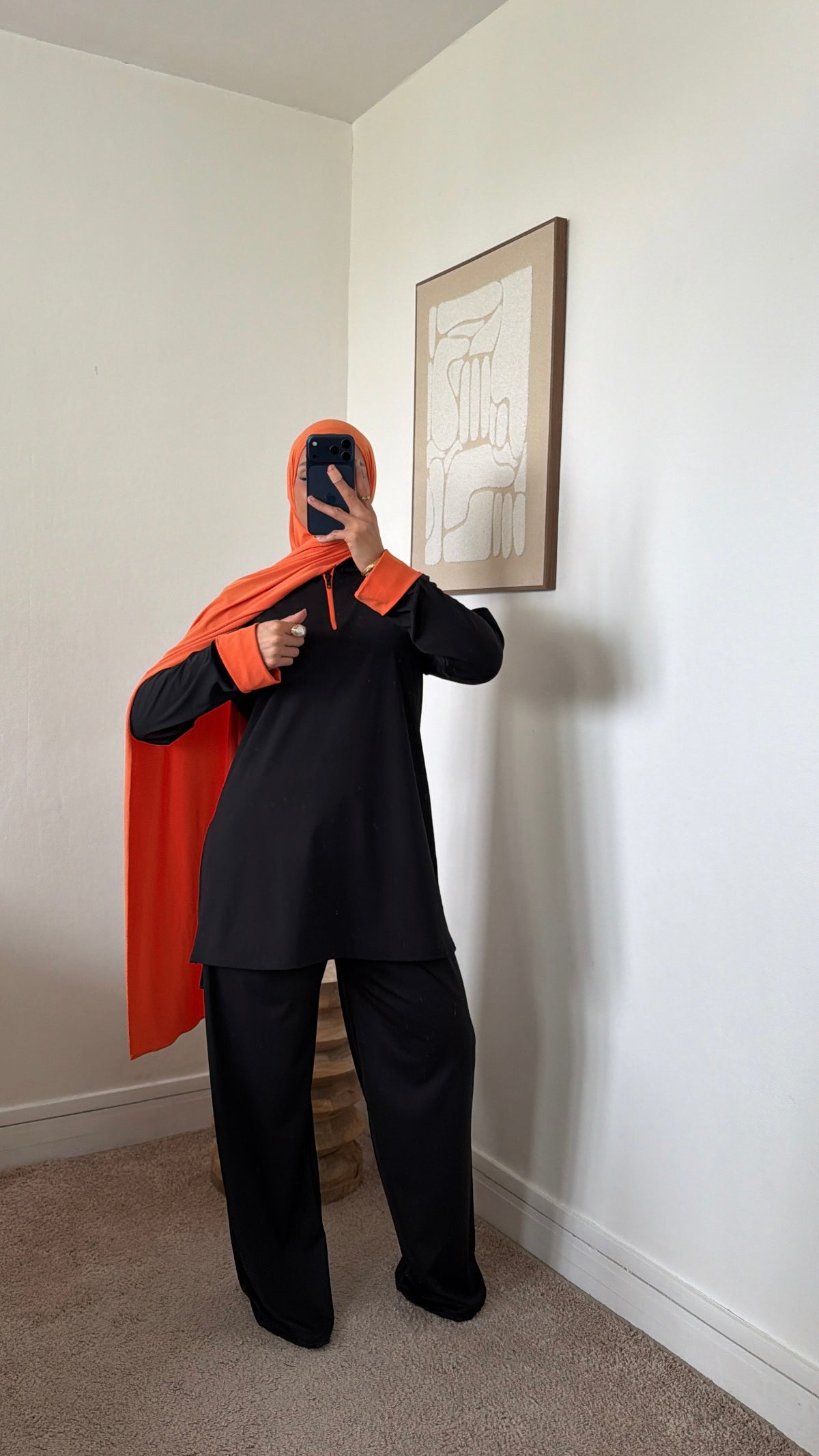 Burkini 3 pièces manche couleur