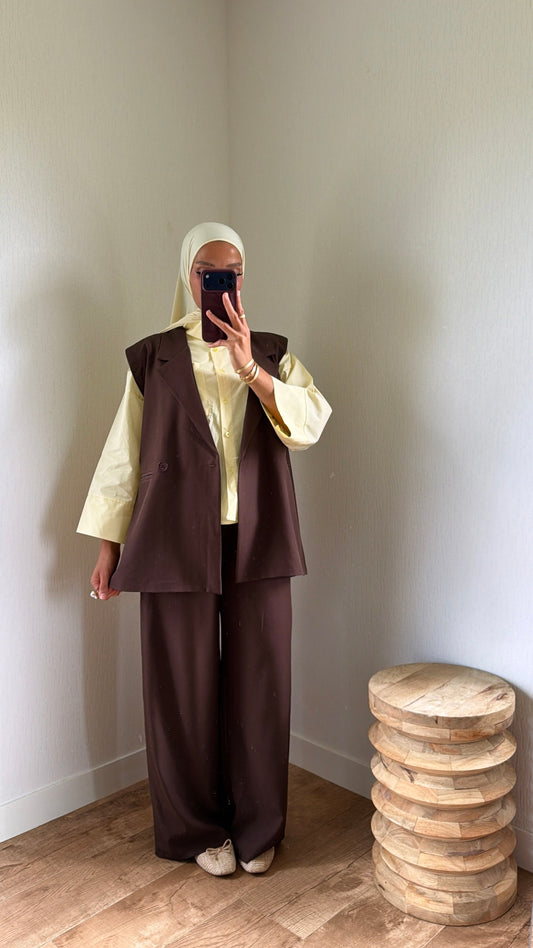 Ensemble tailleur sans manches