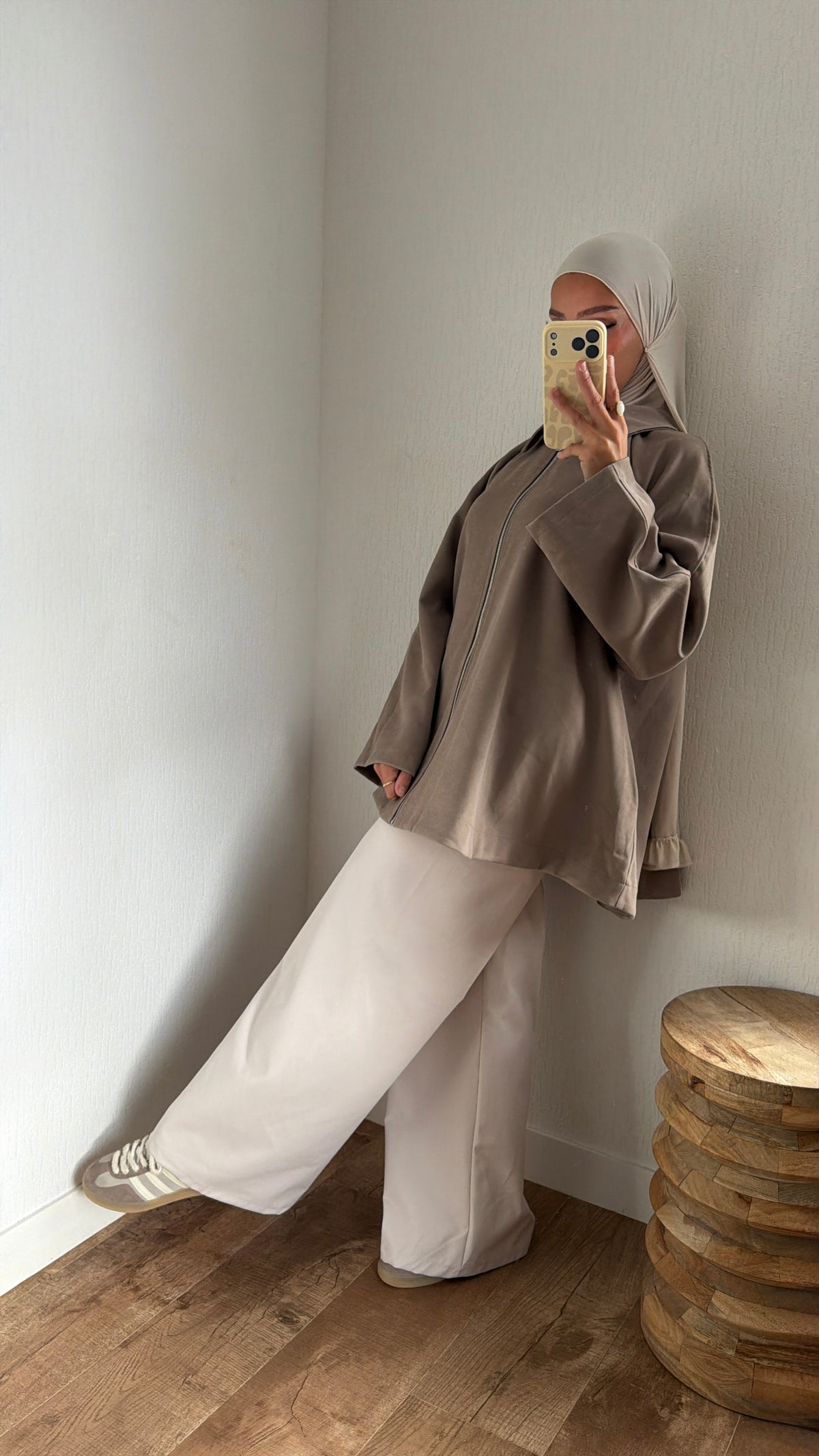 Veste à zip évasé