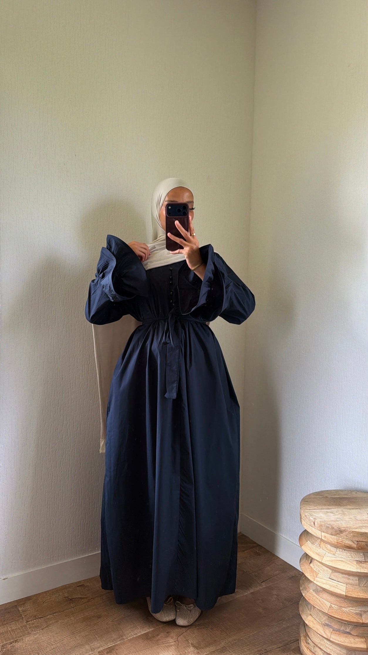 Robe manches fleurs + ceinture