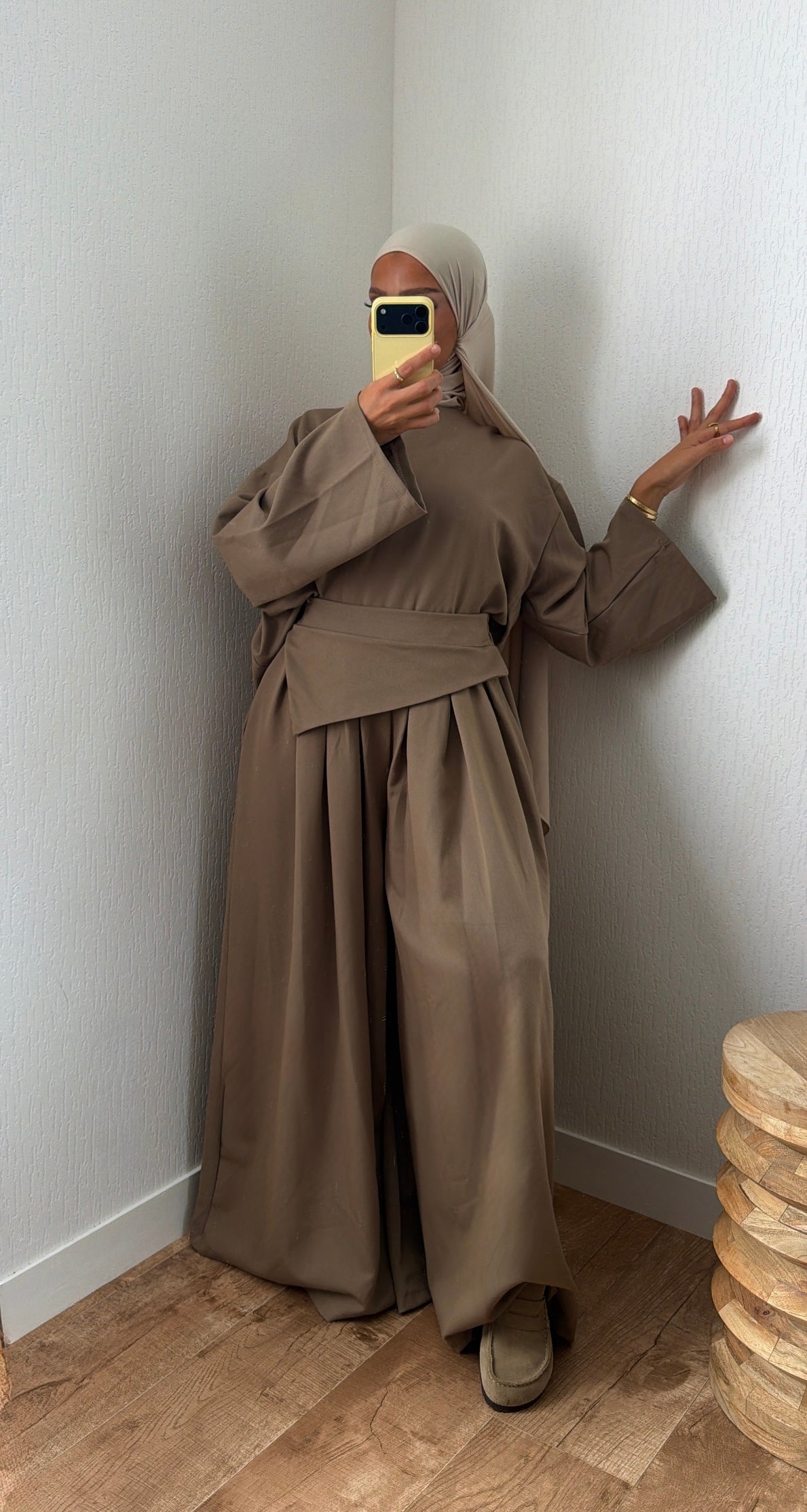 Ensemble pantalon ample structuré