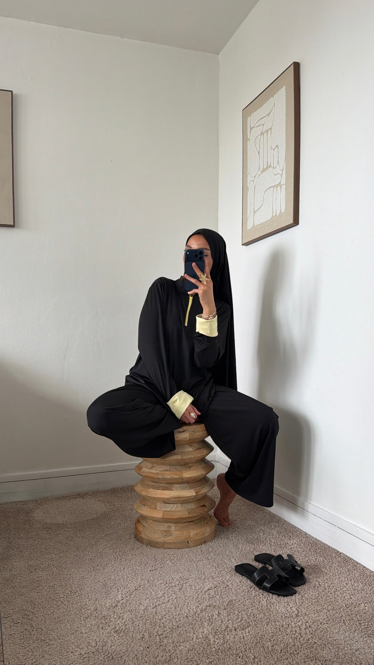 Burkini 3 pièces manche couleur