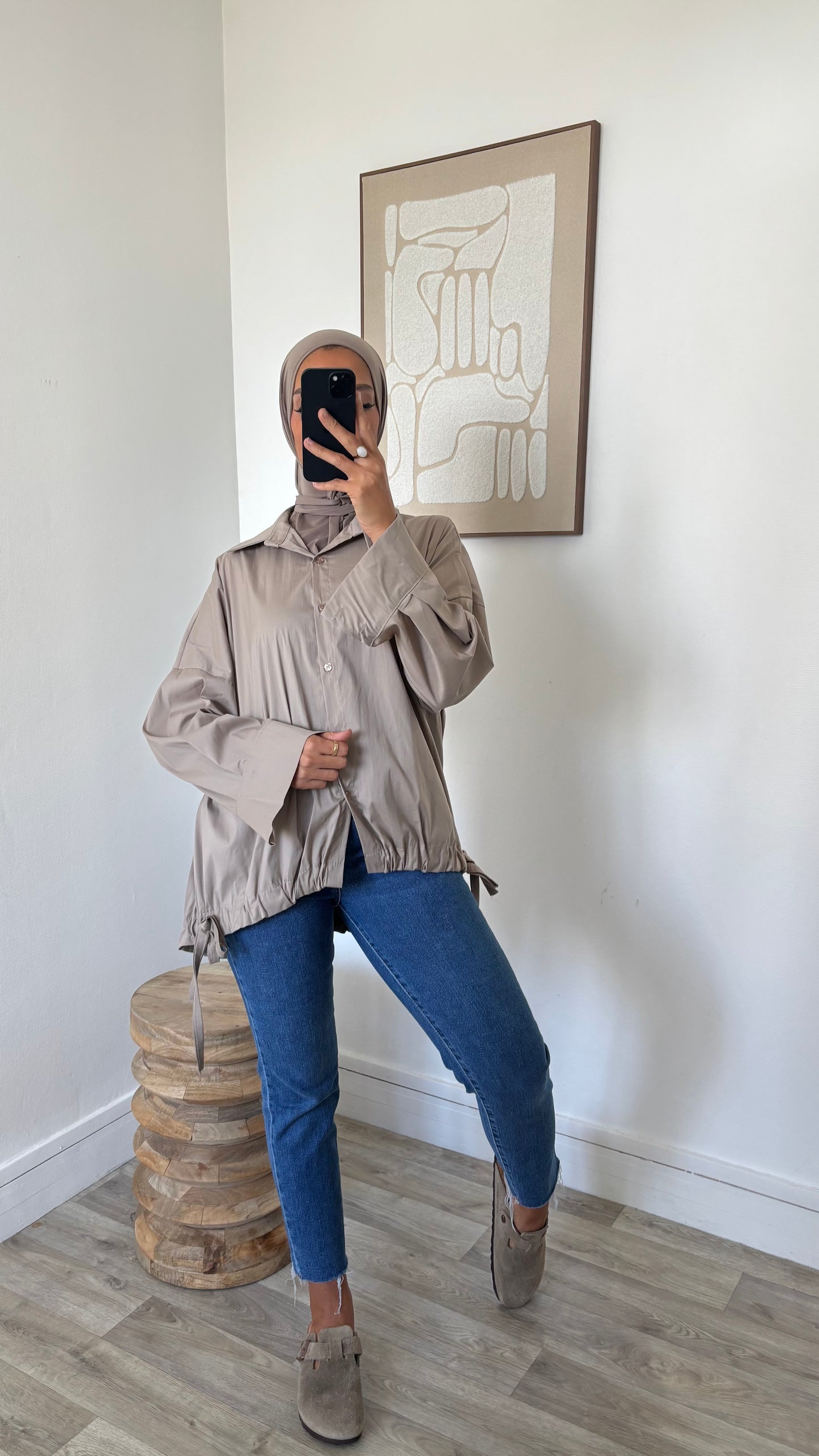 Chemise oversize avec dos plus long