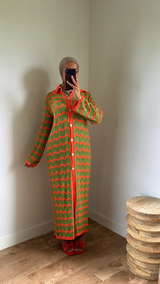Robe chemise crochet