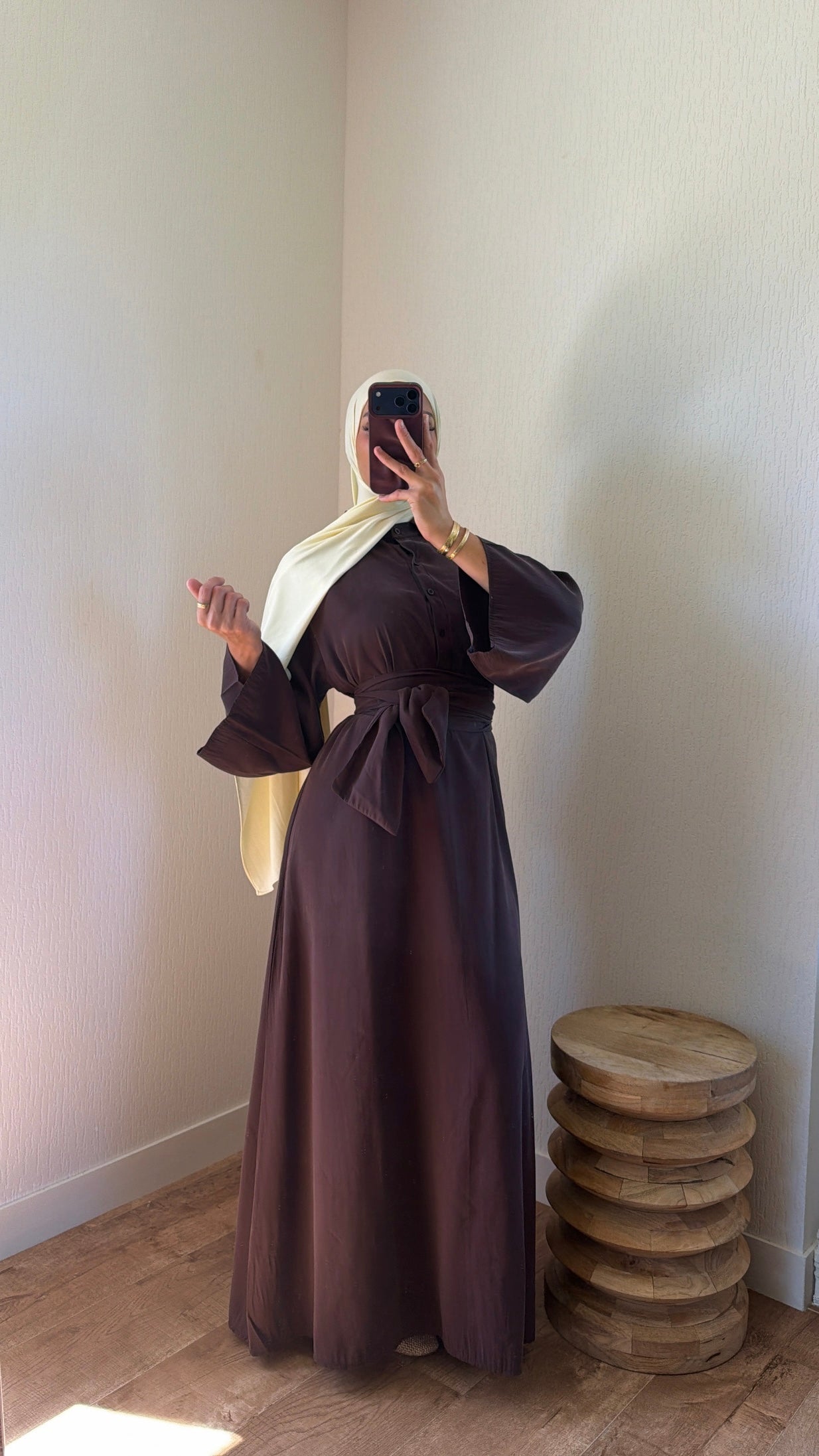 Robe chemise avec ceinture