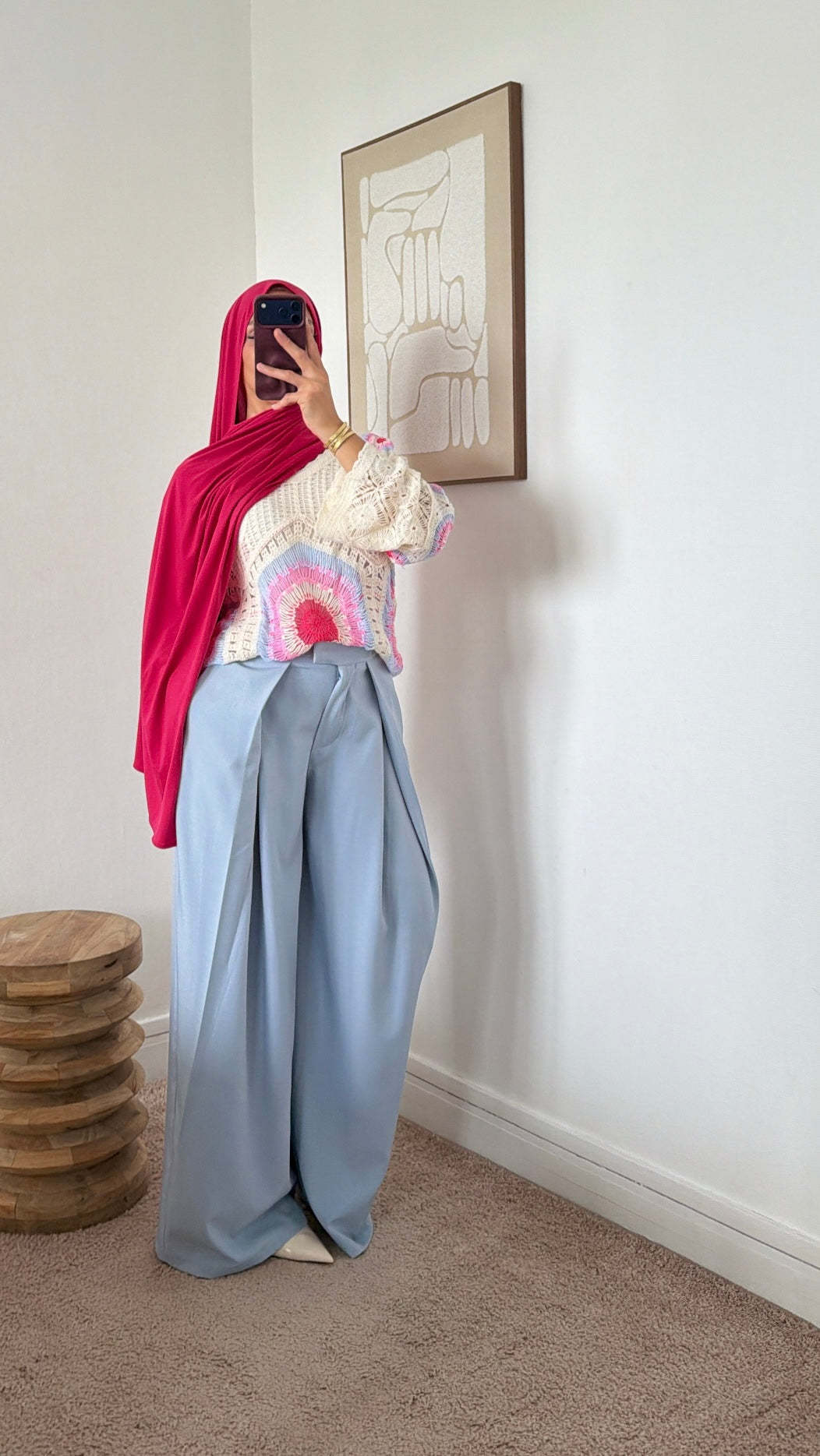Pull en crochet coupe droite