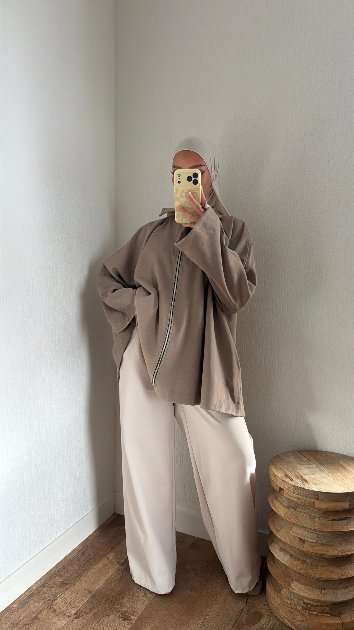 Veste à zip évasé