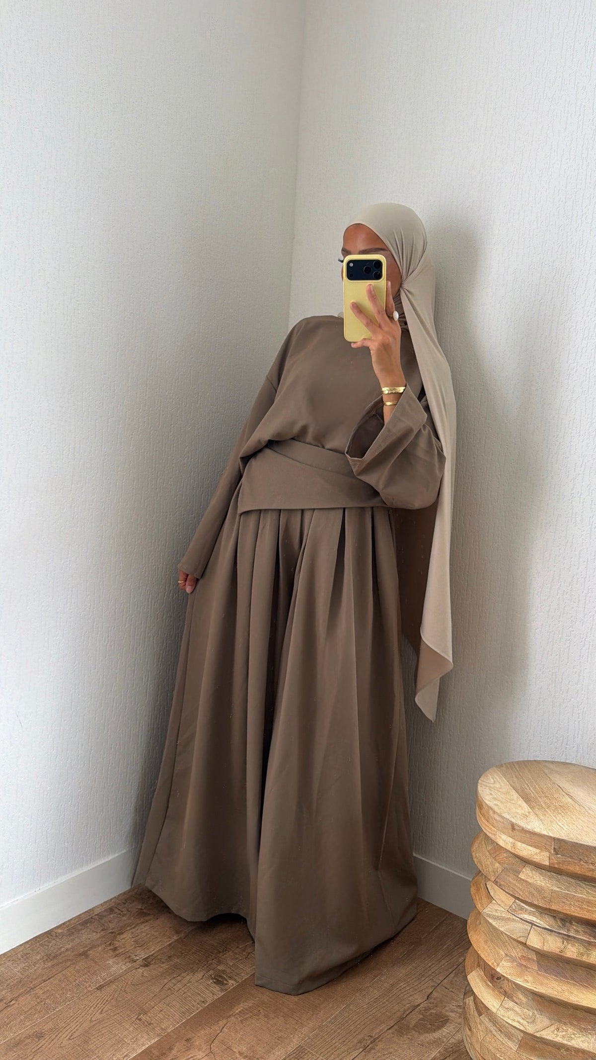 Ensemble pantalon ample structuré