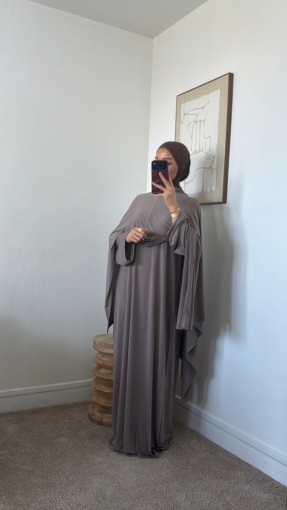Abaya col montant + cape