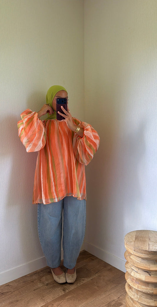 Blouse tricolore