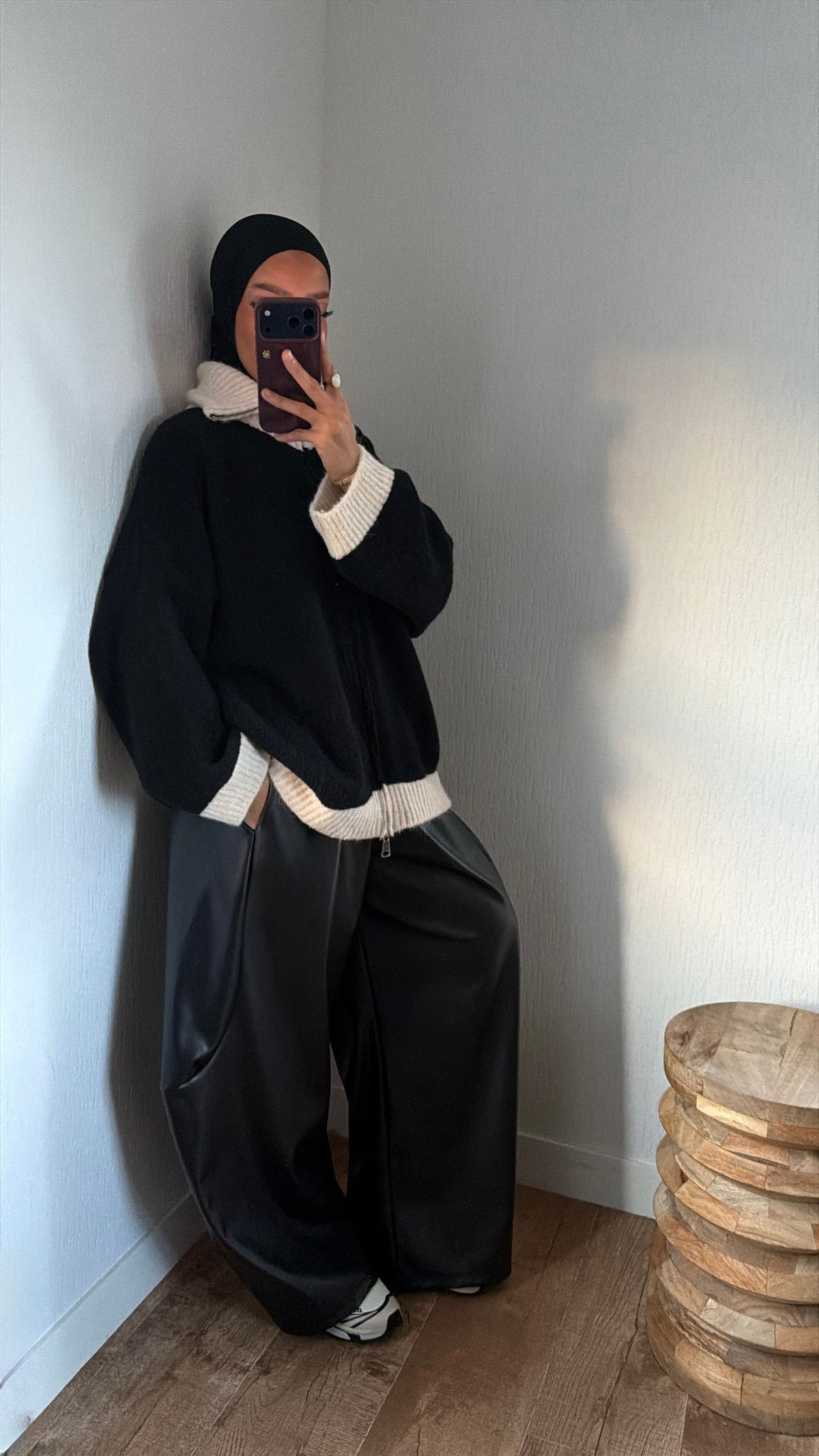 Pantalon ballon simili cuir