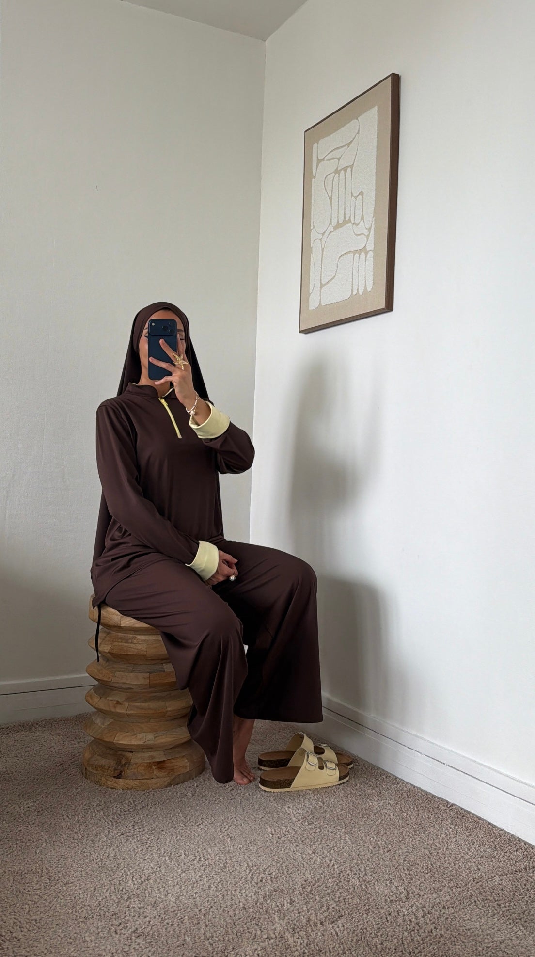 Burkini 3 pièces manche couleur
