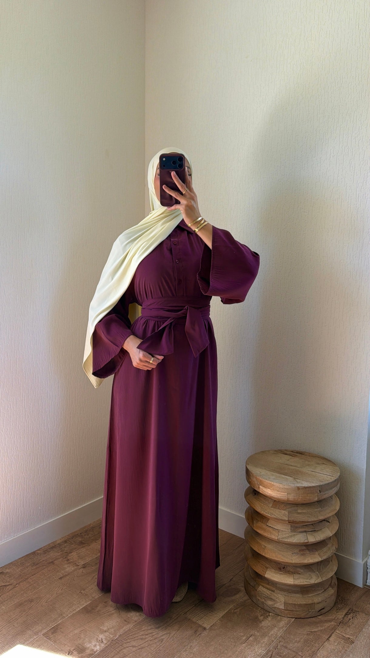 Robe chemise avec ceinture