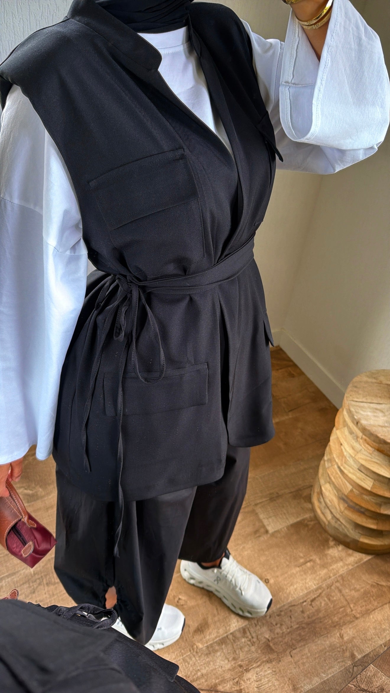 Blazer sans manches ajustable