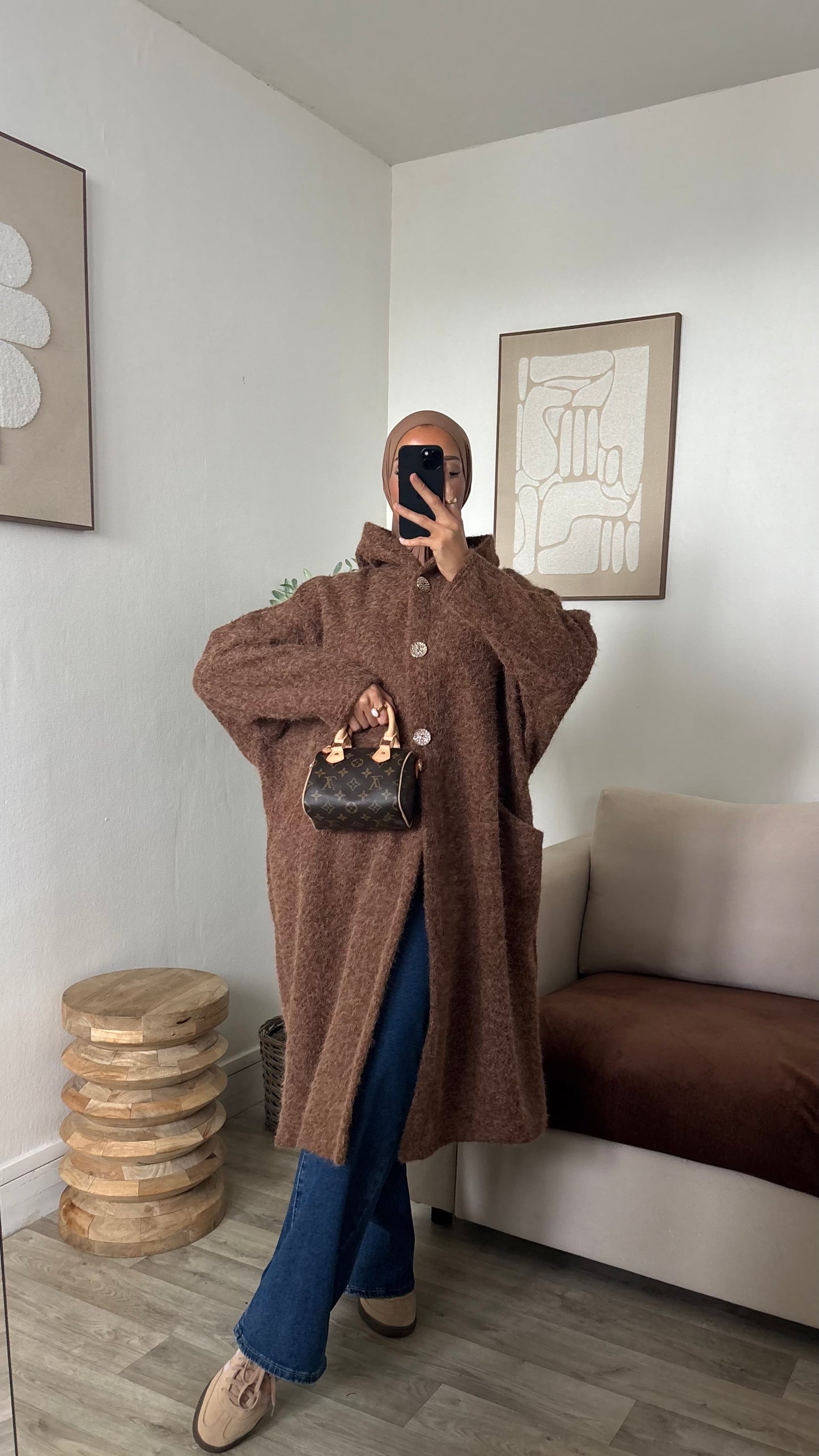 Manteau gilet à capuche