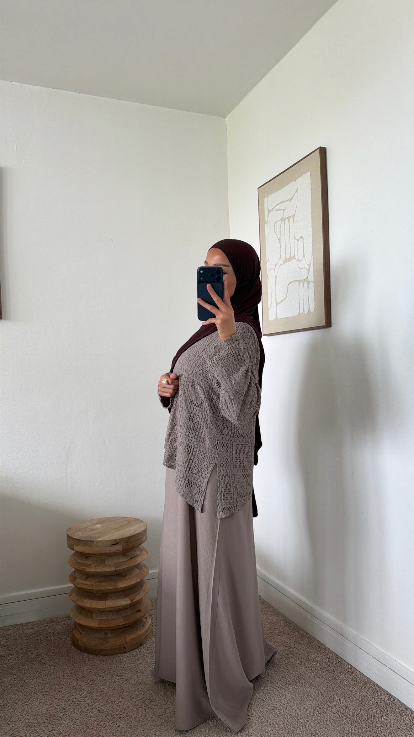 Robe effet lin + haut en crochet