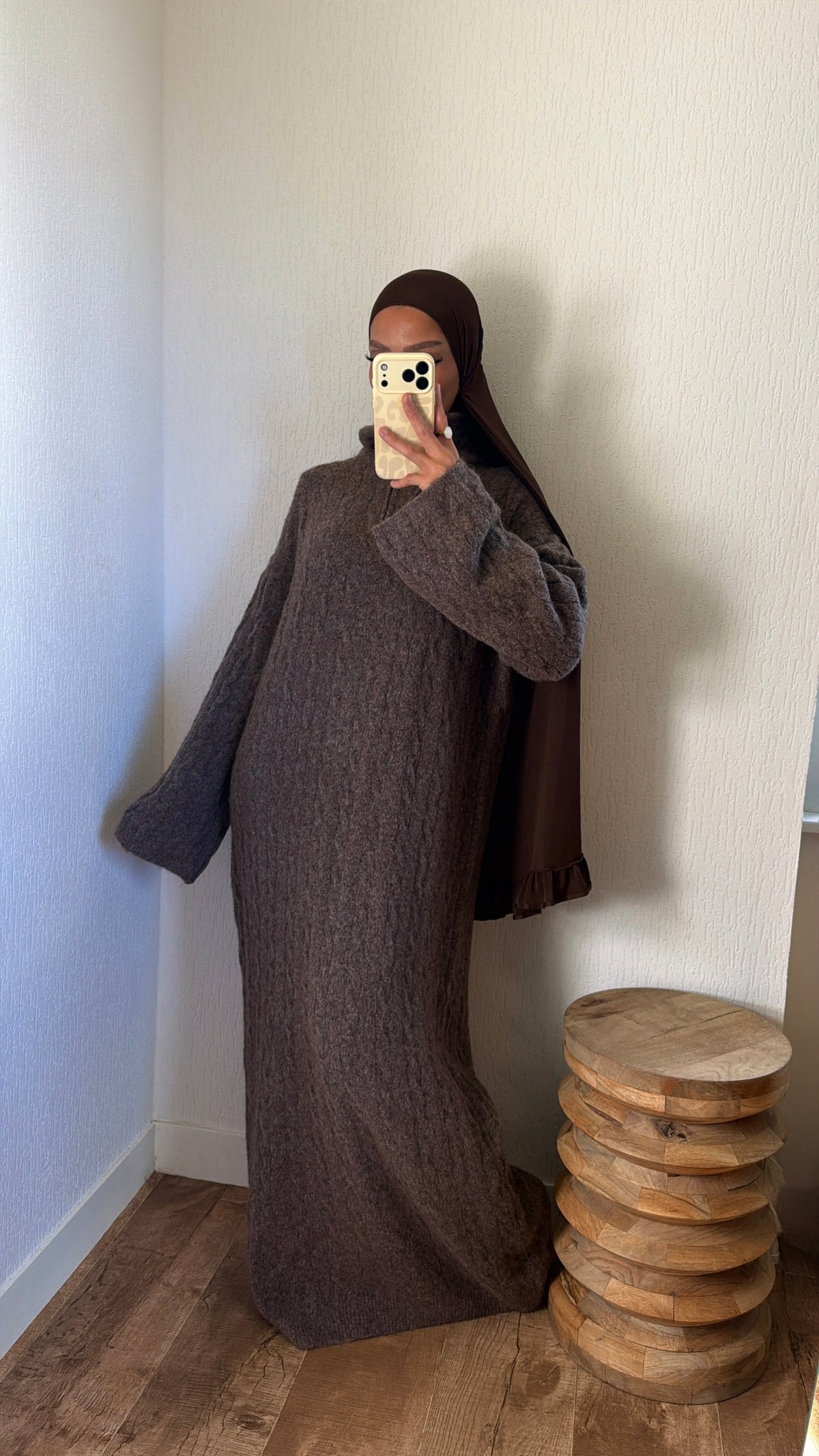 Robe pull col zip