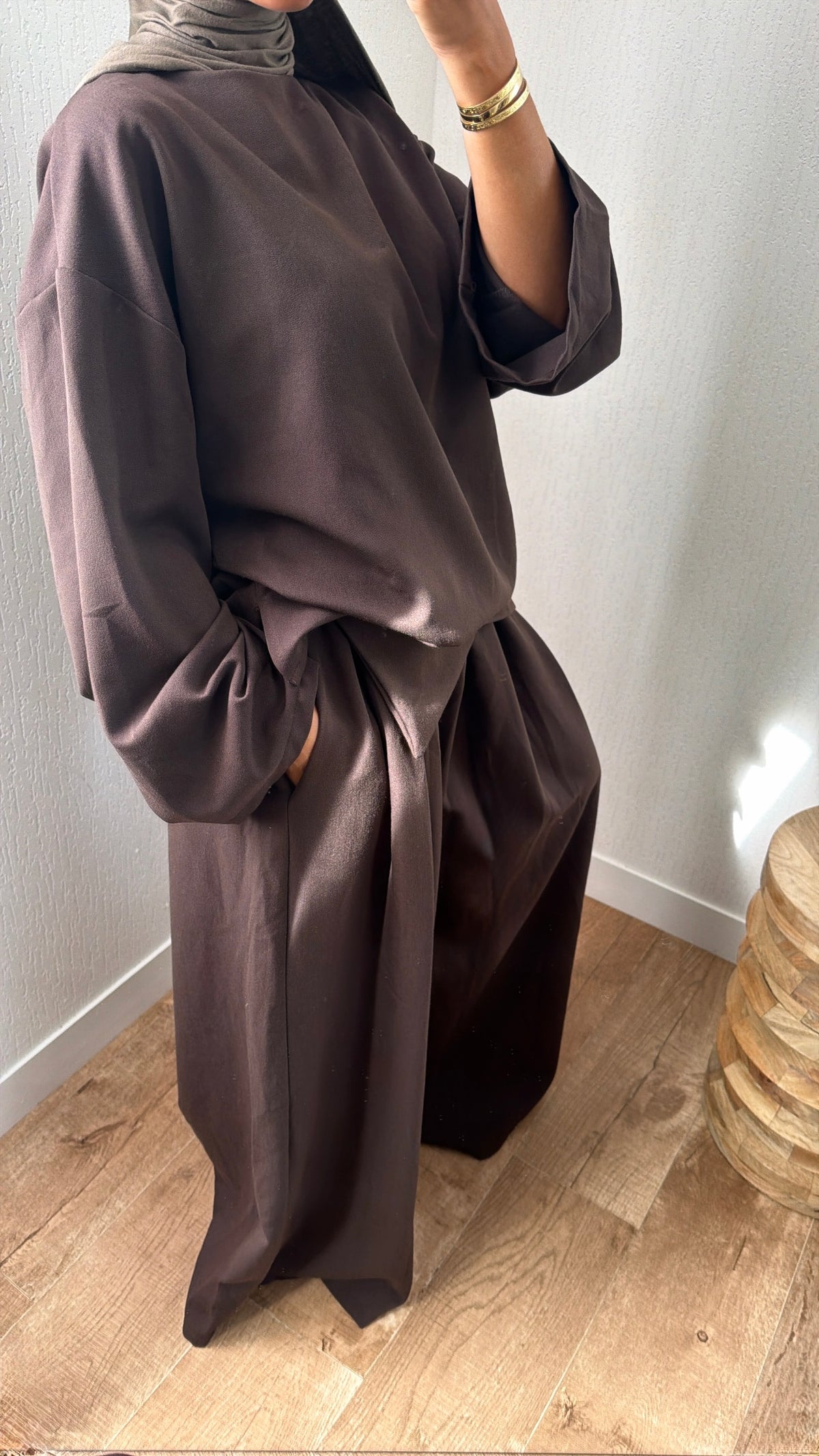 Ensemble pantalon ample structuré